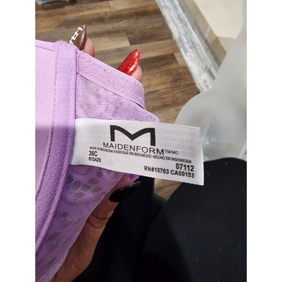 NWT Maidenform One Fabulous Fit Full Coverage Lace Racerback Bra 07112 Size 36C - Picture 7 of 8
